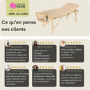ZENGROWTH Table de massage pliable Nimman Beige 71cm