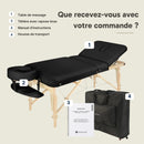 ZENGROWTH Table de massage pliable Nimman Noire 71cm