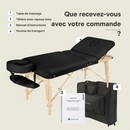 ZENGROWTH Table de massage pliante Nimman Noire