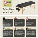ZENGROWTH Table de massage Gavia Noir 71cm