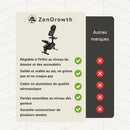 ZENGROWTH Chaise de massage Legian pliante Noir