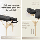 ZENGROWTH Table de massage Belverde 2.0 Noir 71cm