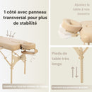 ZENGROWTH Table de massage Belverde 2.0 Beige 71 cm