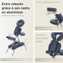 ZENGROWTH Chaise de massage pliante Valo Bleu foncé
