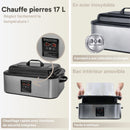 ZenGrowth Kit chauffe-pierres 17 L avec écran + 45 pierres