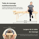 ZENGROWTH Table de massage pliable Nimman Moka 71cm