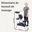 ZENGROWTH Chaise de massage pliante Valo Bleu foncé