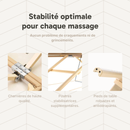 ZENGROWTH Table de massage pliante Nimman Beige