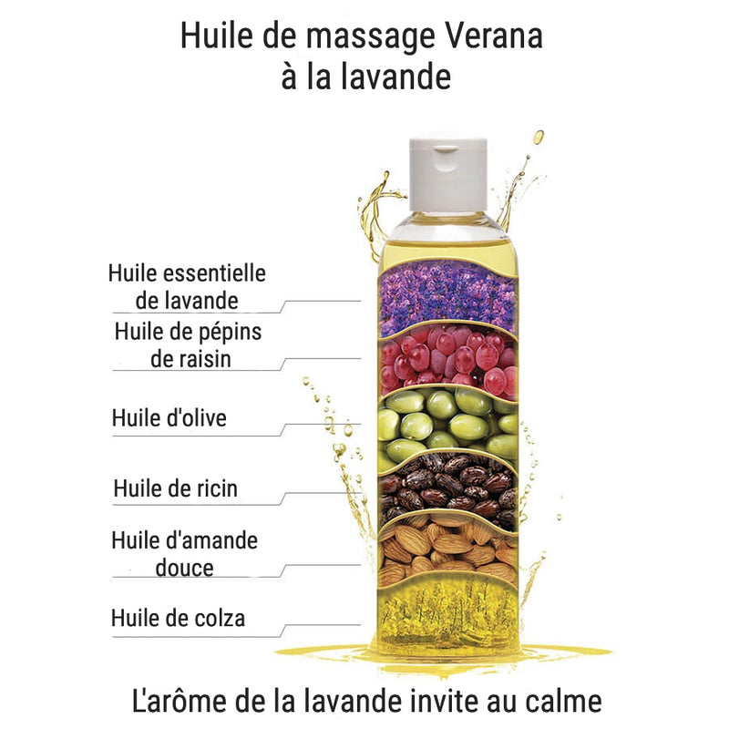 Verana Huile de massage à la lavande 1L