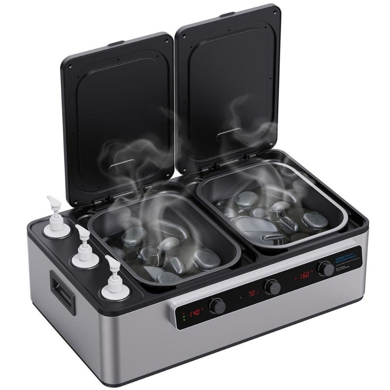 Appareil chauffe-pierres 12L + 45 pierres de massage