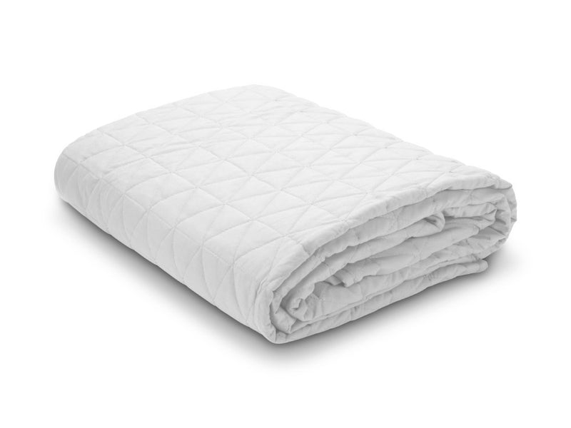 Couverture matelassée en microfibre blanc