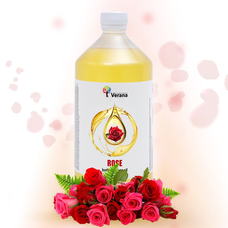 Verana Huile de massage à la rose 1L