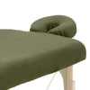 Drap-housse ZenGrowth Serenza en microfibre avec housse d'appui-tête Vert olive foncé