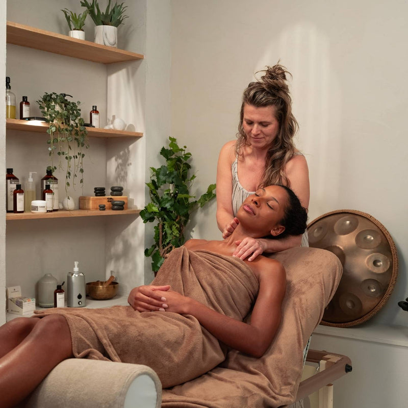 ZenGrowth Serenza housse en microfibre avec trou visage brun