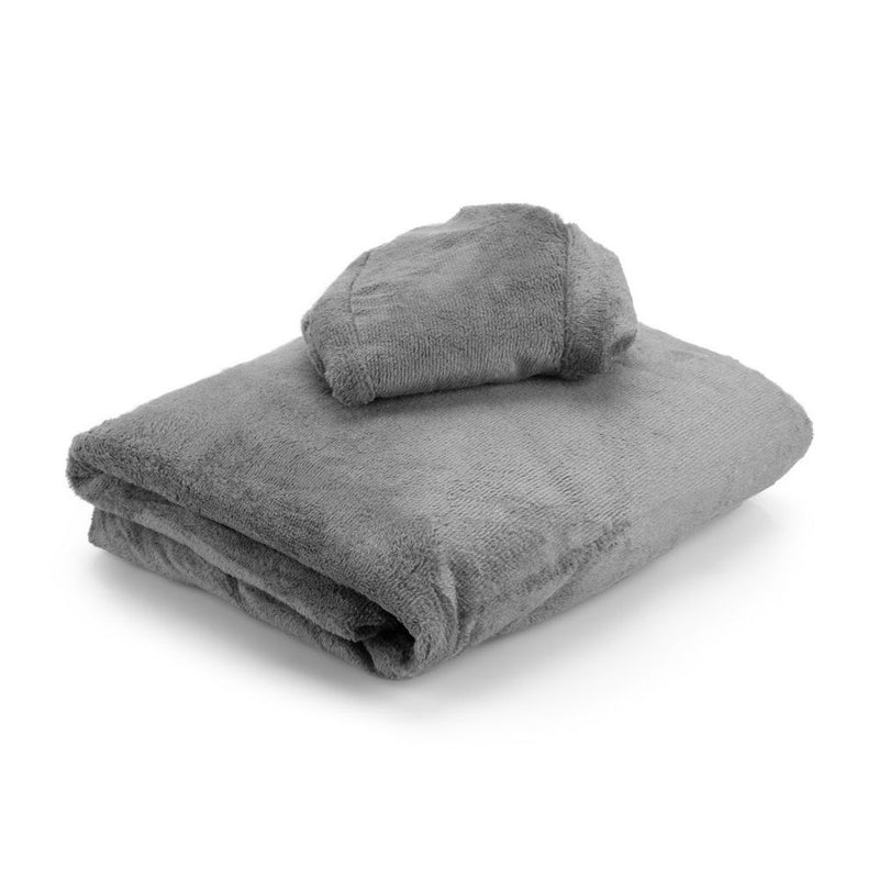 ZenGrowth Serenza Drap-housse en microfibre avec housse appui-tête gris