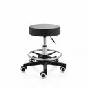 ZenGrowth Tabouret Noir avec structure en plastique et anneau de pied