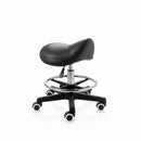 ZenGrowth Tabouret selle Noir avec structure en plastique et anneau de pied