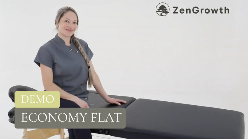 ZENGROWTH Table de massage pliante Economy Flat Noir