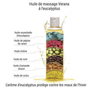 Verana Huile de massage à l'eucalyptus 250ML
