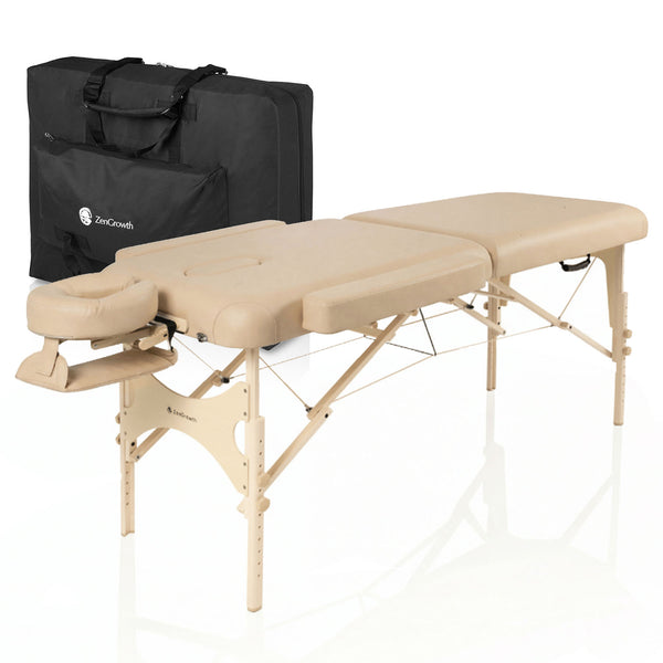 ZENGROWTH Table de massage Belverde 3.0 Beige 71cm avec repose bras