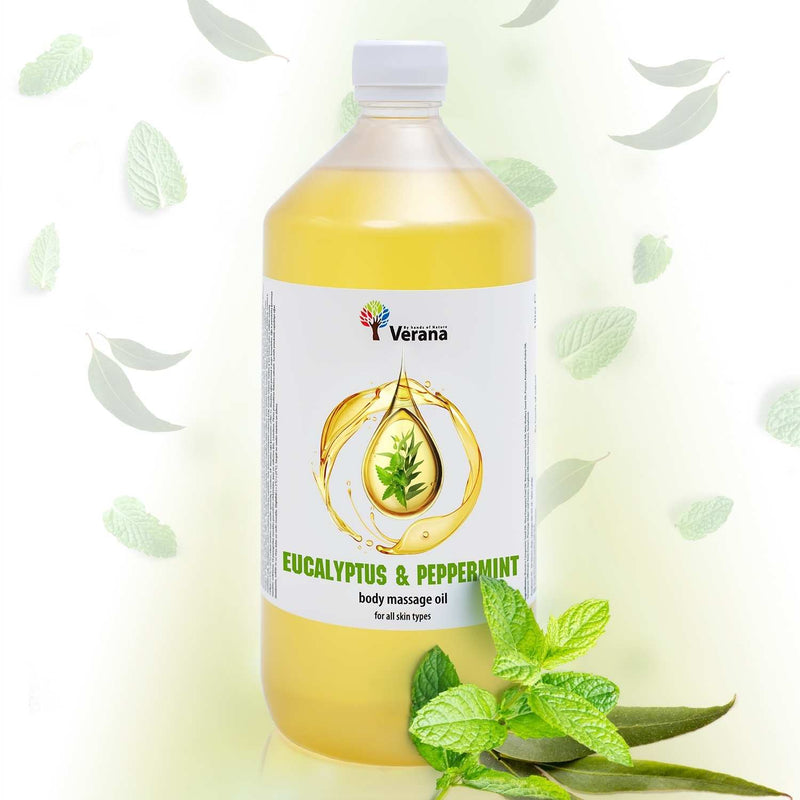Verana Huile de massage Eucalyptus & Menthe poivrée 1L