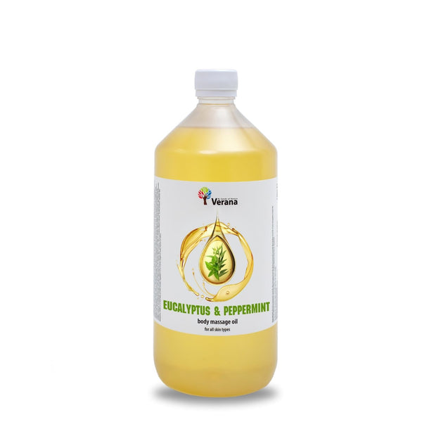 Verana Huile de massage Eucalyptus & Menthe poivrée 1L