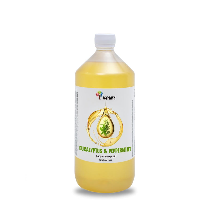Verana Huile de massage Eucalyptus & Menthe poivrée 1L