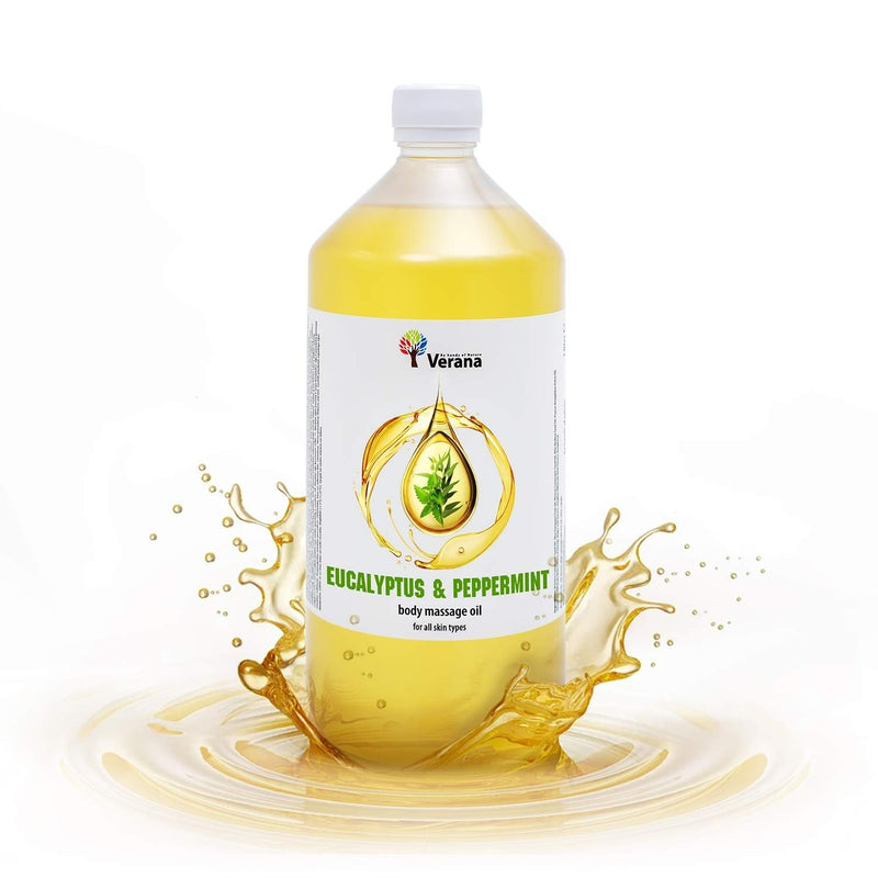 Verana Huile de massage Eucalyptus & Menthe poivrée 1L