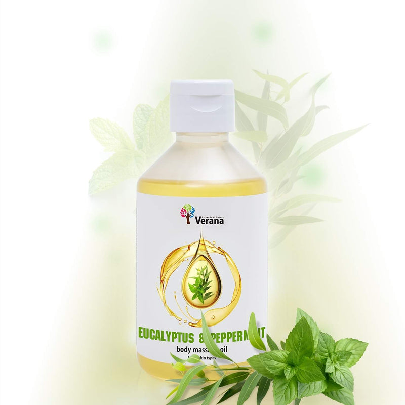 Verana Huile de massage Eucalyptus & Menthe poivrée 250ML