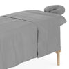 Set de draps en microfibre gris 80cm (incl. housse appui-tête + couverture).