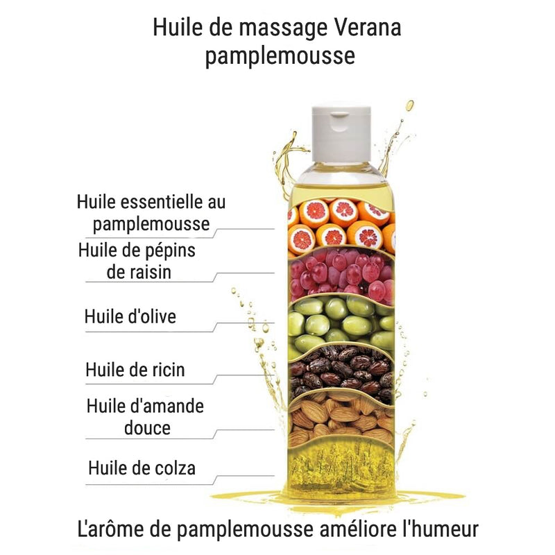 Verana huile de massage au pamplemousse 250ML