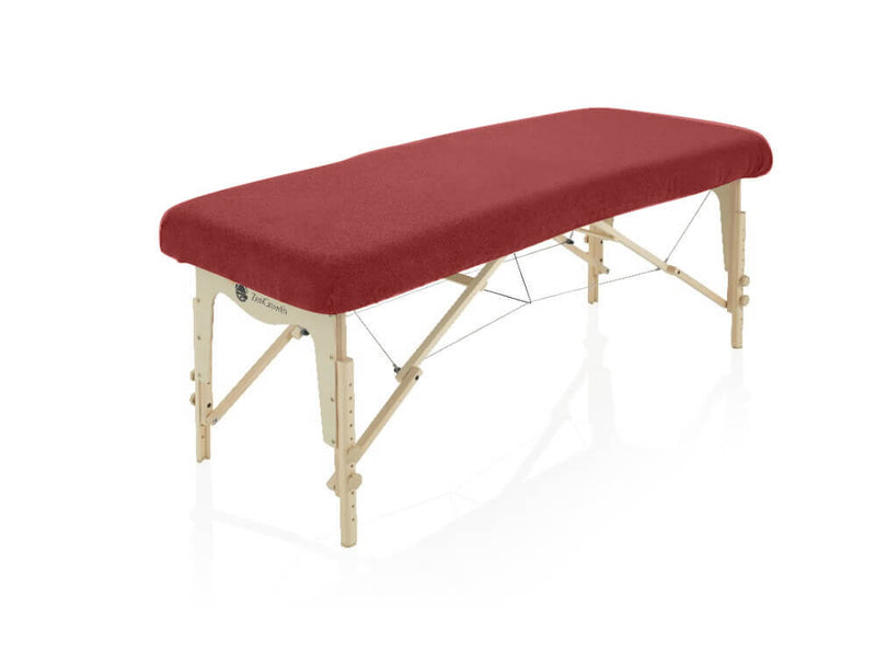 ZENGROWTH Housse table de massage sans trou visage Rouge foncé