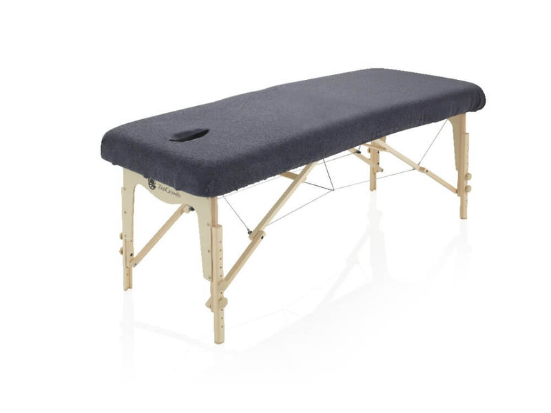 ZENGROWTH Housse table de massage avec trou visage gris