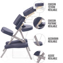 ZENGROWTH Chaise de massage pliante Valo bleu-foncé