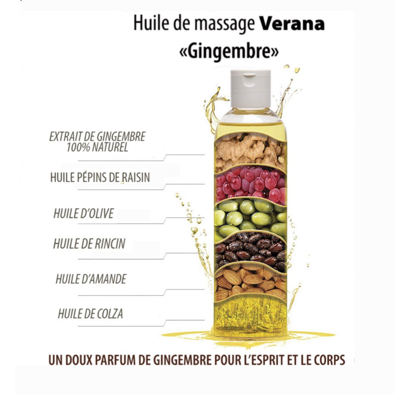 Verana Huile de massage au gingembre 5L