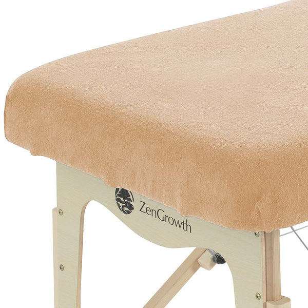 ZENGROWTH Housse table de massage sans trou visage marron clair