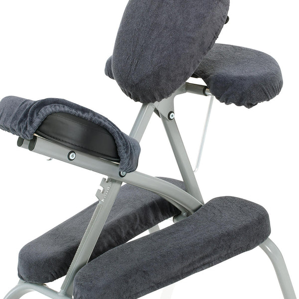 ZENGROWTH Housse en coton pour chaise de massage Gris